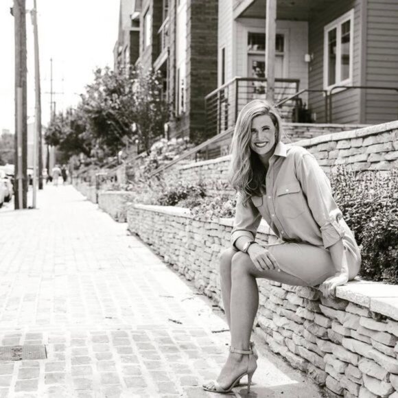 Emily Phillips 6 Shirtdress Tan Top Dress Small Button Down Up Long Sleeve Mini - Picture 2 of 12